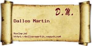 Dallos Martin névjegykártya